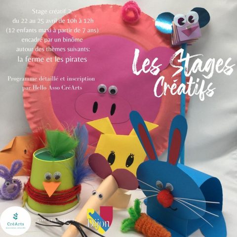 Stage créatif  pour enfants  autour de deux thèmes : la ferme et les pirates du lundi 22 au jeudi 25 avril (10h-12h) - 0