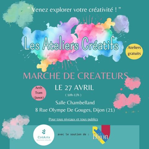 Marché créateurs et journée d’ateliers créatifs à la carte le  27 avril - 2