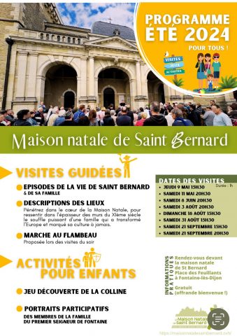 Les Visites d’été de la Maison natale de Saint-Bernard de Fontaine-lès-Dijon 2024 - 2